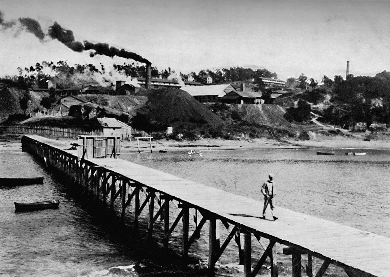 Az Arauco kerület napjainkban, Lota rakpartja, 1911 alkotó: Unbekannt