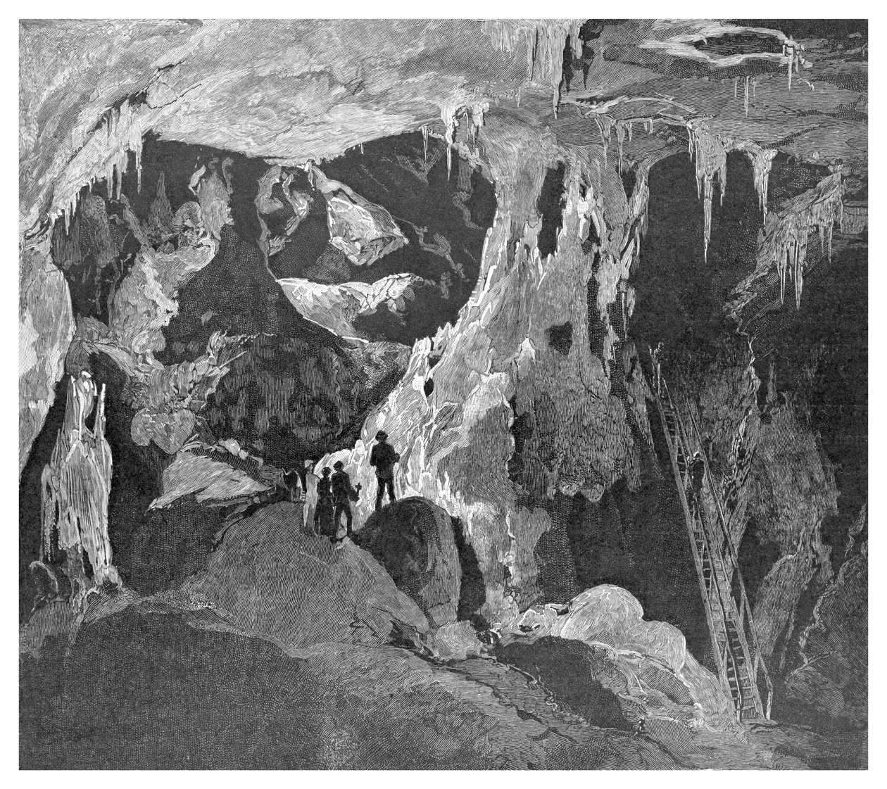Az Arch-barlang északra nézve, Jenolan-barlangok, Új-Dél-Wales, Ausztrália, 1886 alkotó: Unbekannt