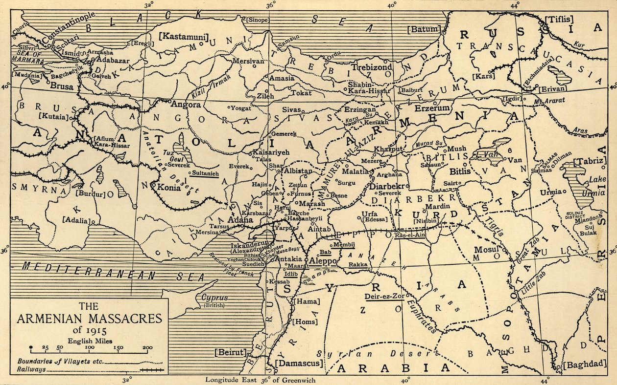 Az 1915-ös örmény mészárlások, első világháború, 1920 körül. alkotó: Unbekannt