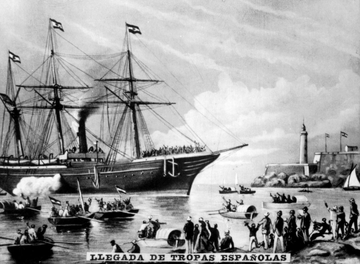 A spanyol csapatok érkezése, 1860-as, 1920-as évek alkotó: Unbekannt