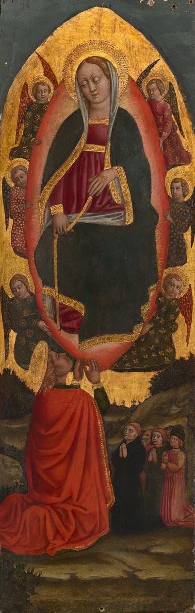 Szűz mennybemenetele a szentekkel egy ágostoni oltárképről, 145075. alkotó: Unbekannt