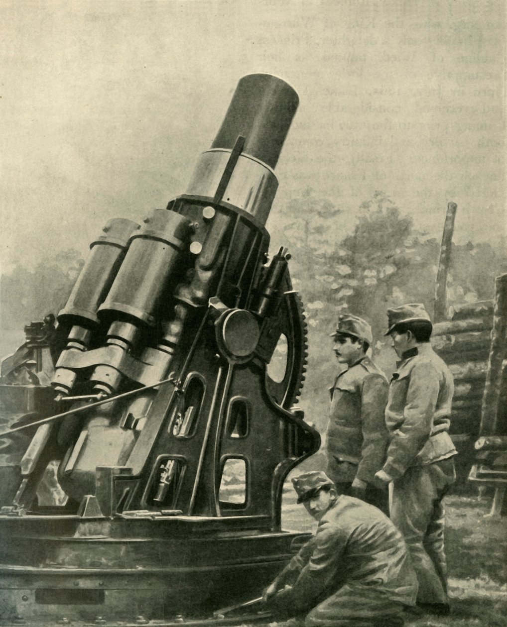 Az osztrák 12 hüvelykes ostromtarobica, 1914-1918, 1920 c. alkotó: Unbekannt