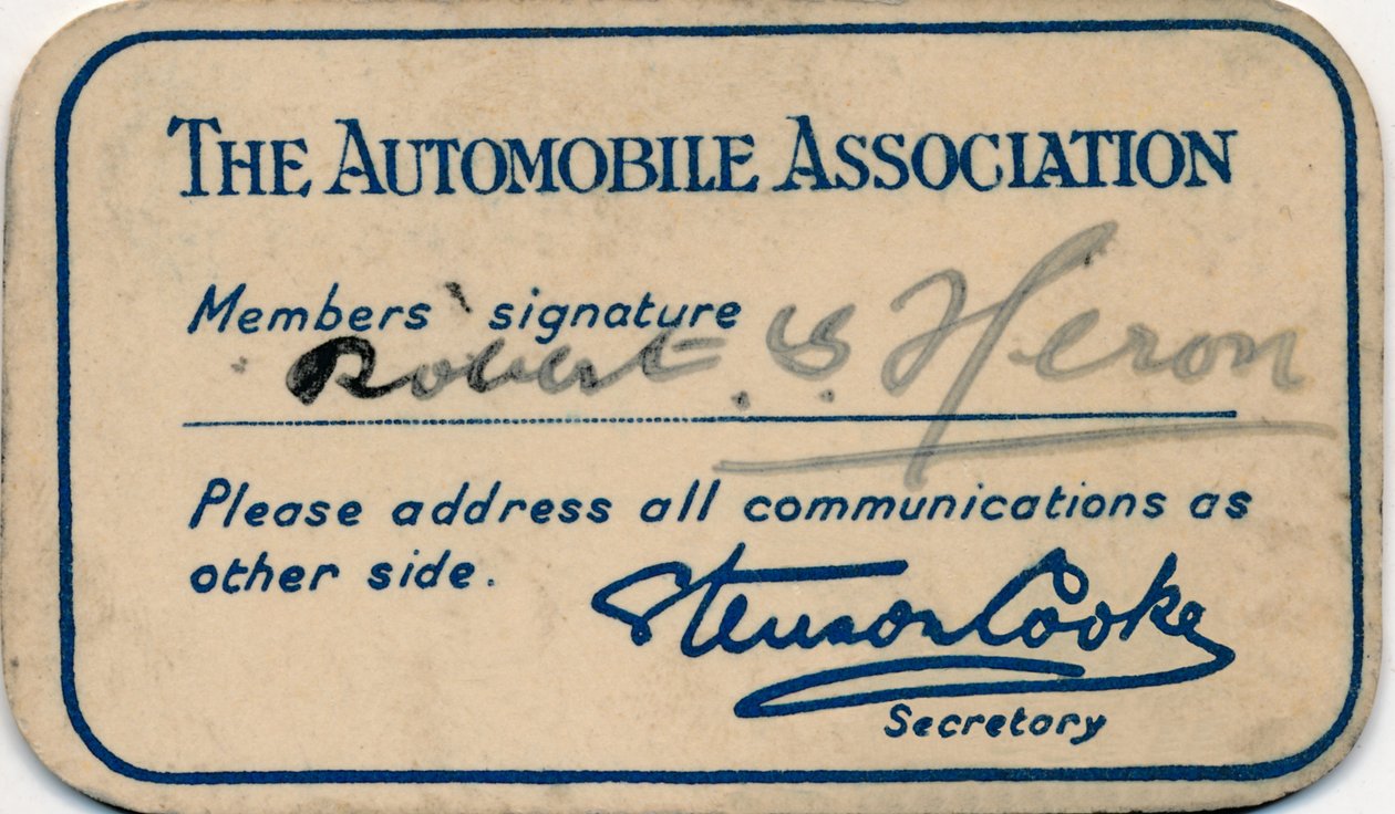 Az Autószövetség: Tagsági kártya, 1936 alkotó: Unbekannt