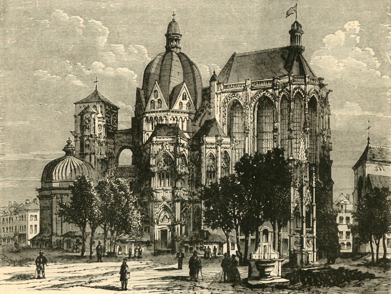 Az aacheni bazilika vagy Aix-La-Chapelle, 1890. alkotó: Unbekannt
