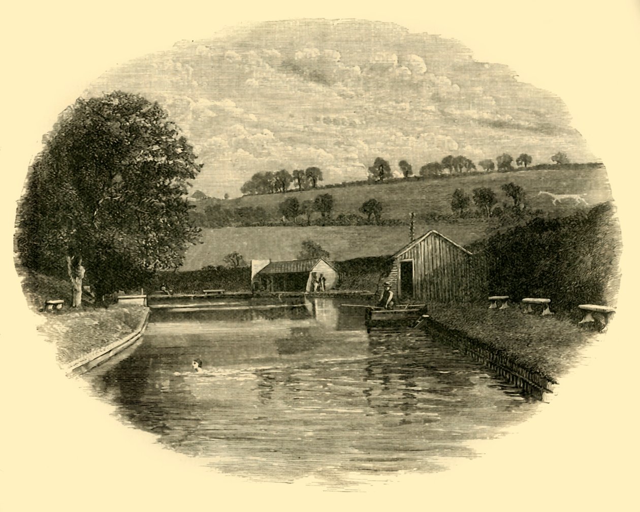 A fürdőhely, 1898. alkotó: Unbekannt