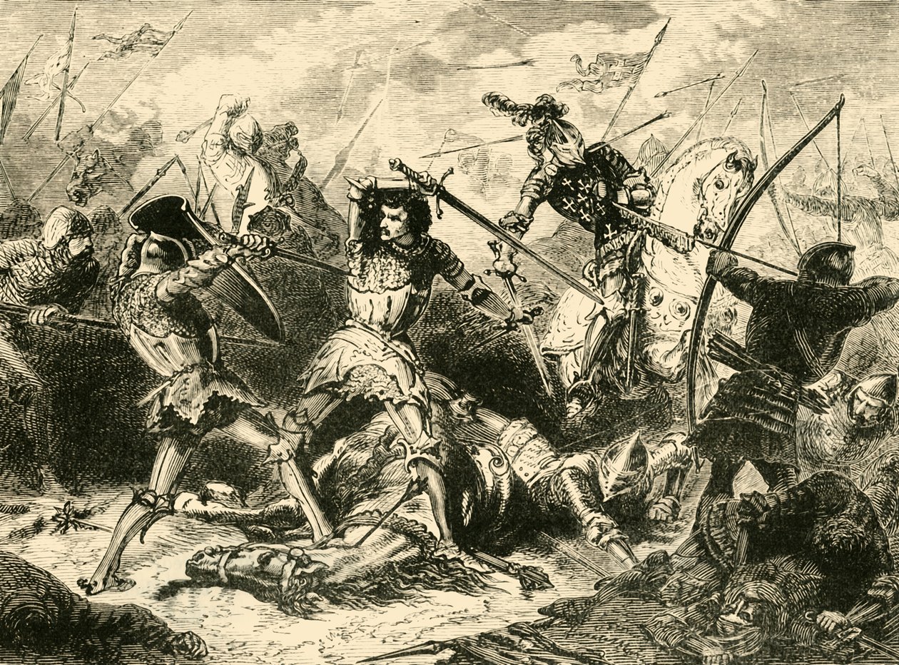 Az agincourti csata, 1415, 1890. alkotó: Unbekannt