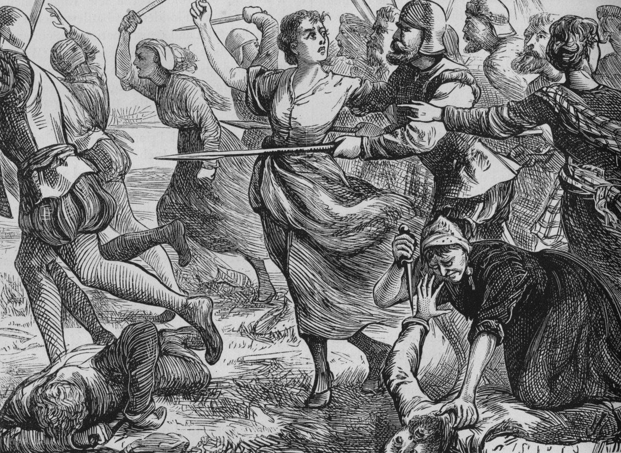 Az Ancrum Moor-i csata, 1545. február 27., 1880 alkotó: Unbekannt