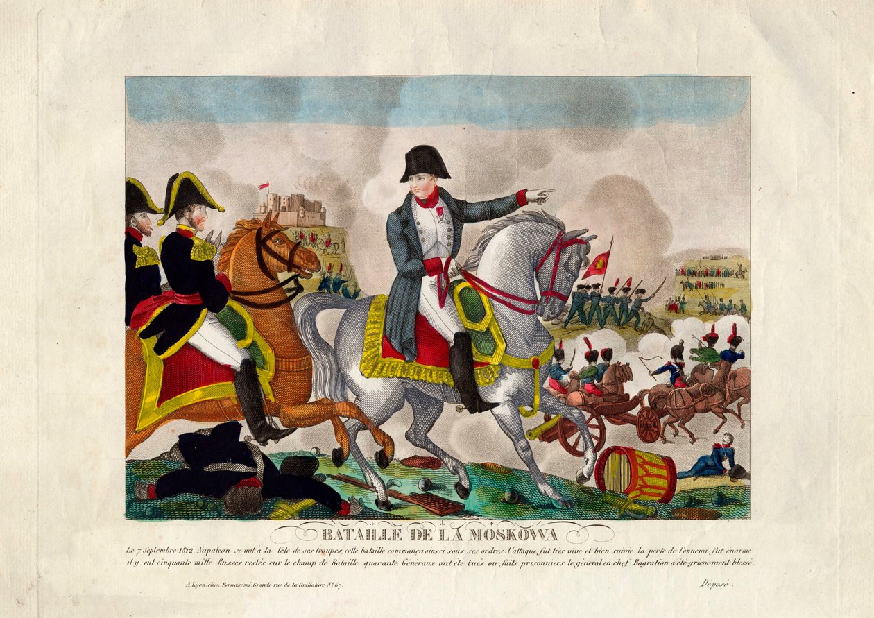 A borodinói csata 1812. augusztus 26-án, körülbelül 1812-ben alkotó: Unbekannt
