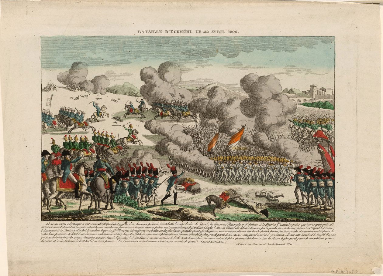 Az Eggmühli csata 1809. április 22-én, kb alkotó: Unbekannt