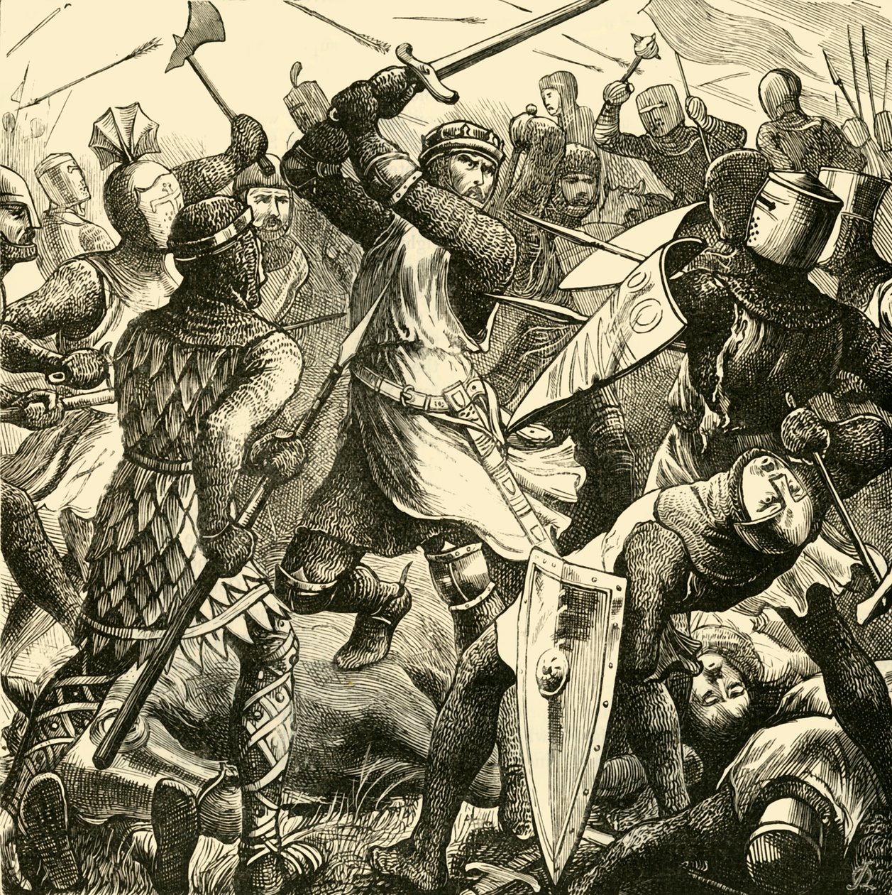 Az eveshami csata: De Montforts Last Stand, 1265, 1890. alkotó: Unbekannt
