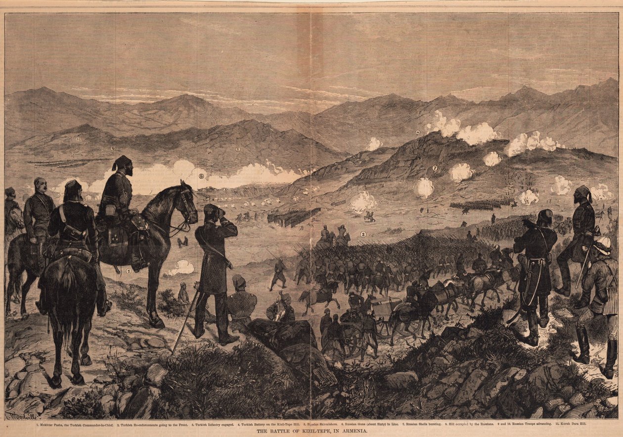 A Kizil-Tepe-i csata 1877. június 25-én alkotó: Unbekannt