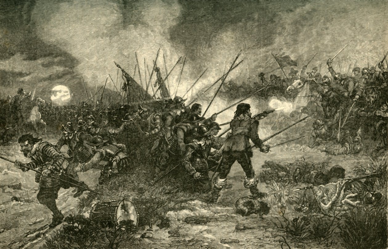 A marston-moori csata, 1644. július 2., 1890. alkotó: Unbekannt