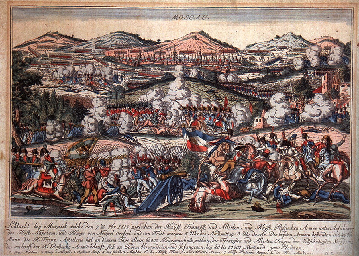 A mozsajszki csata 1810-es évek 1812. augusztus 26-án alkotó: Unbekannt