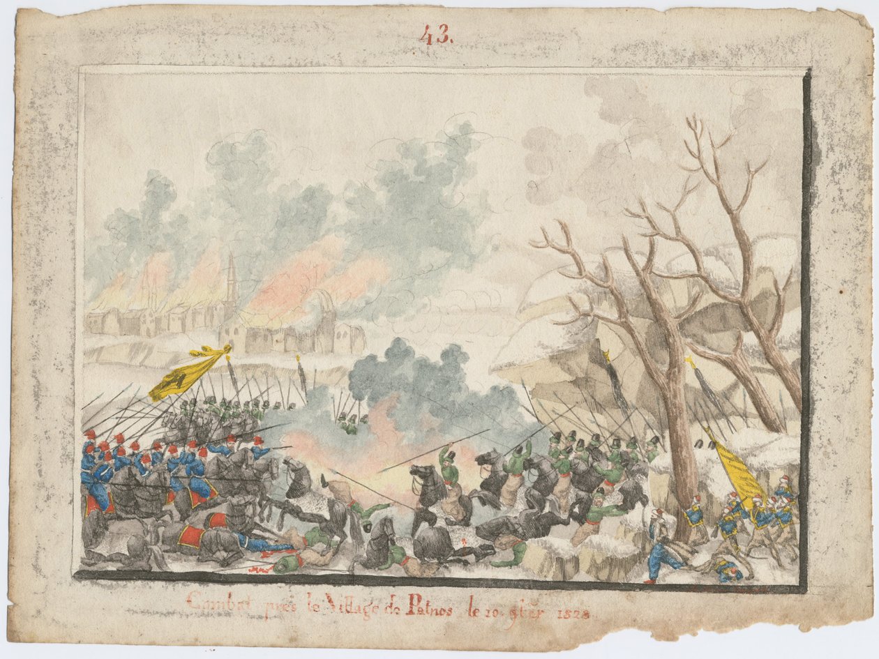 A patnoszi csata 1828. októberében, 1829 alkotó: Unbekannt