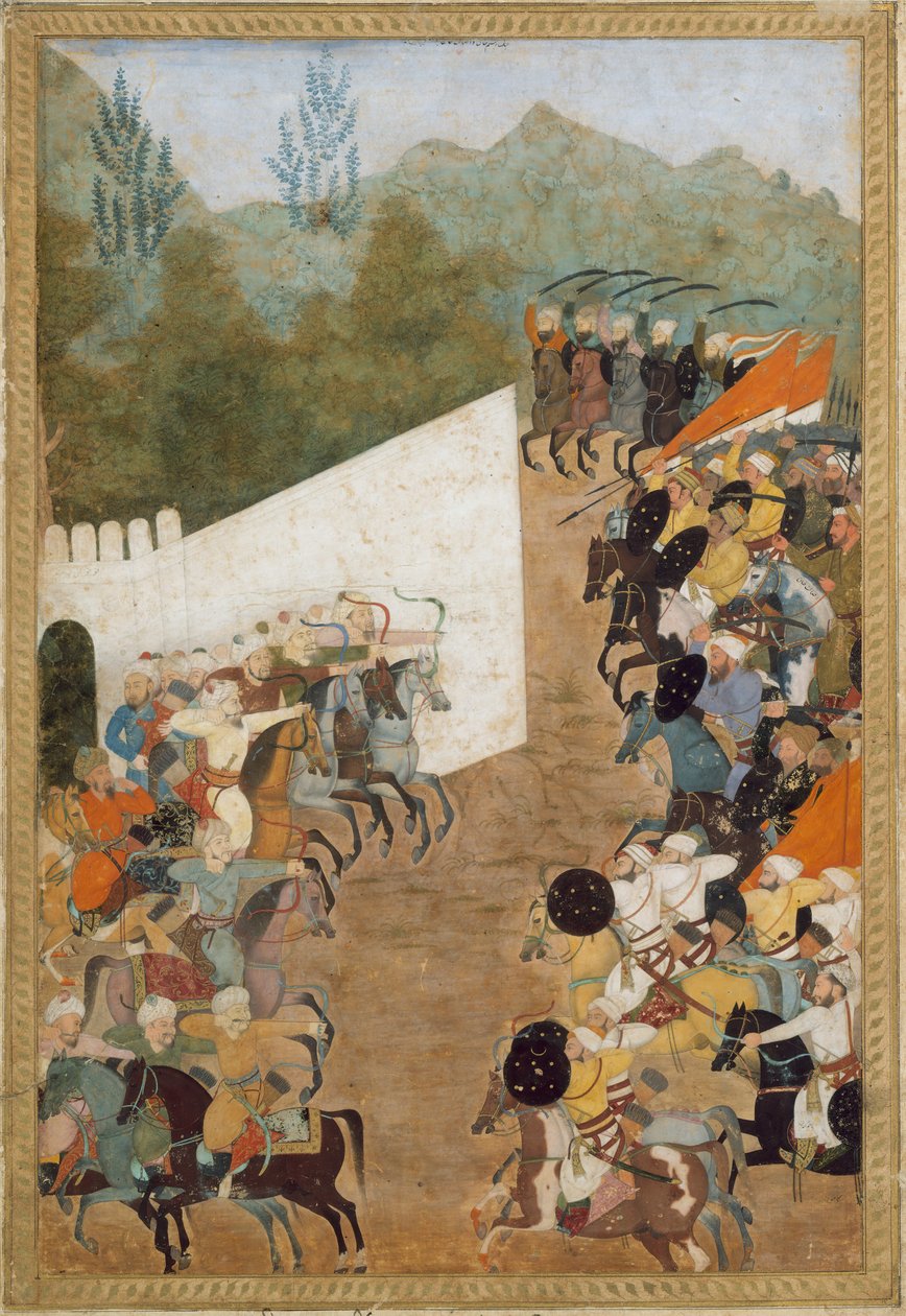 Shahbarghan csata, Folio a Padshahnama Császár krónikájából, 17. század. alkotó: Unbekannt