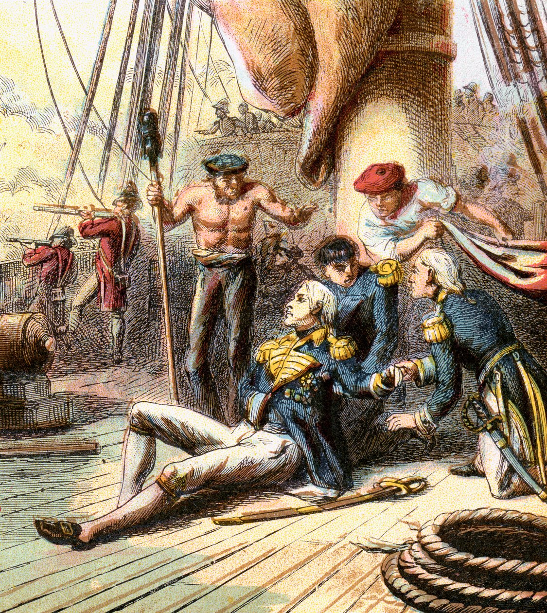 A trafalgari csata, 1805, 1850-es évek alkotó: Unbekannt