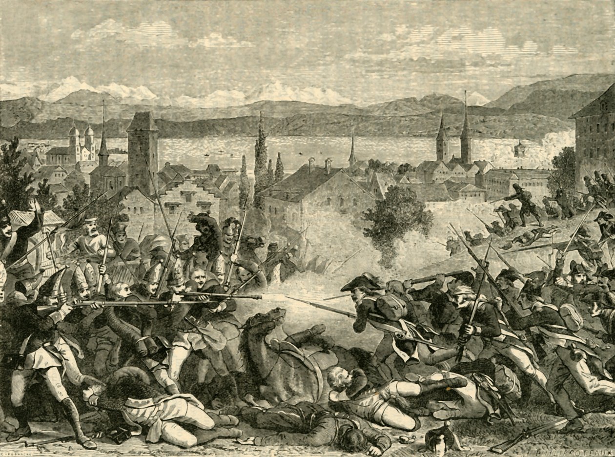 A zürichi csata, 1799, 1890. alkotó: Unbekannt