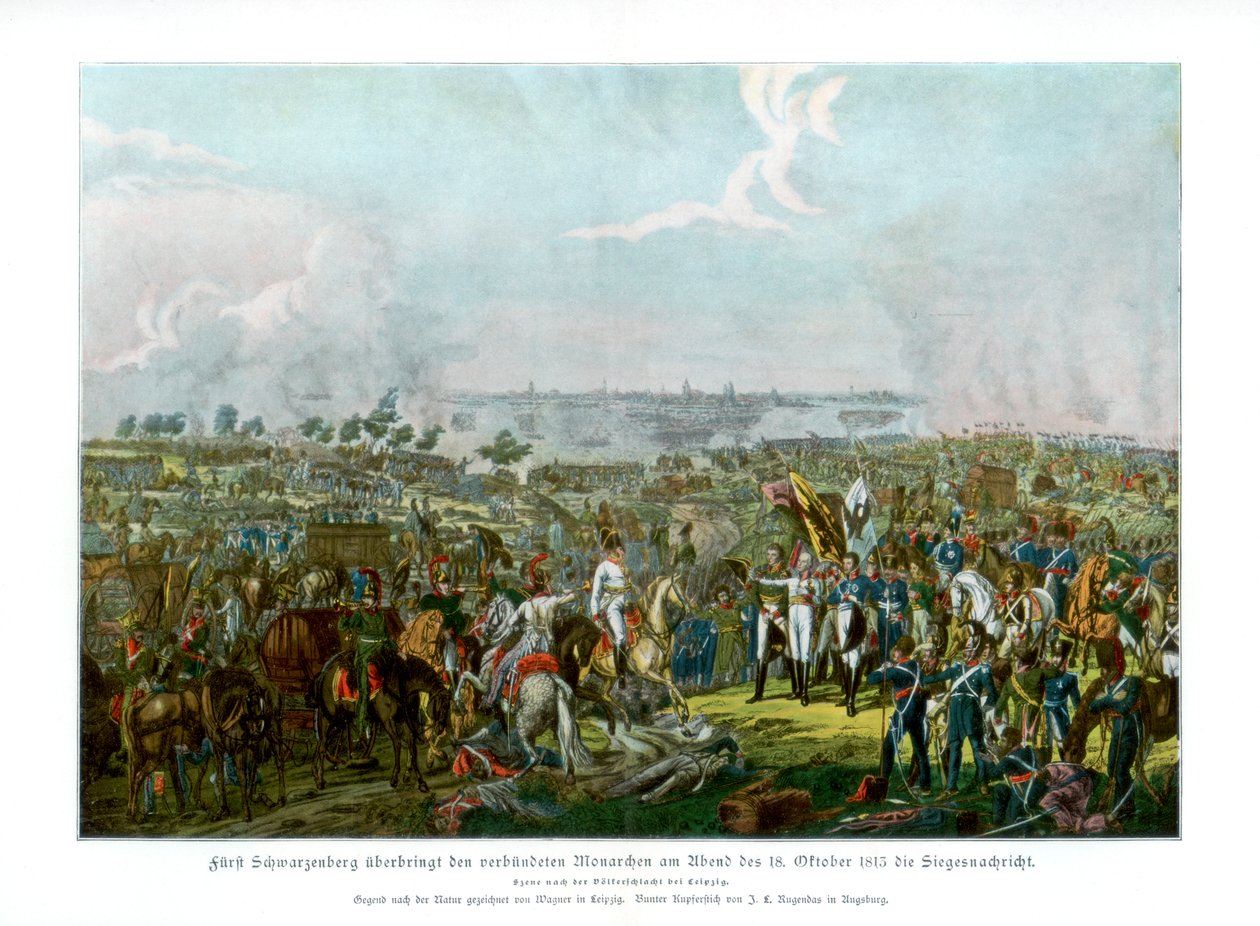 A nemzetek csatája Lipcsében, Németországban, 1813. október 18. 1900. alkotó: Unbekannt