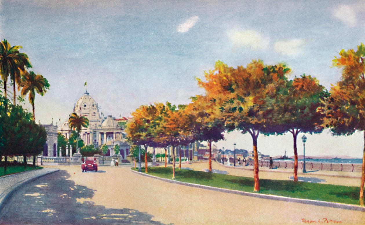 The Beautiful Beira Mar Drive – a Magnificent Monroe Palace felé közeledve, 1914 alkotó: Unbekannt