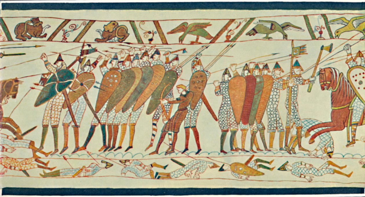 A Senlac Bayeux-i csata kezdete Gobelin, XV. század, 1902 alkotó: Unbekannt