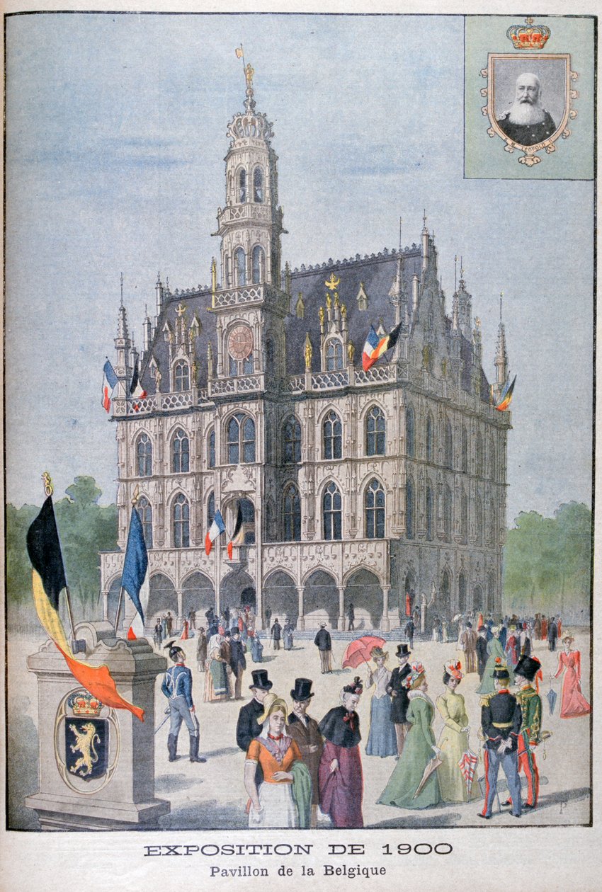 A belga pavilon az 1900-as egyetemes kiállításon, Párizs, 1900 alkotó: Unbekannt
