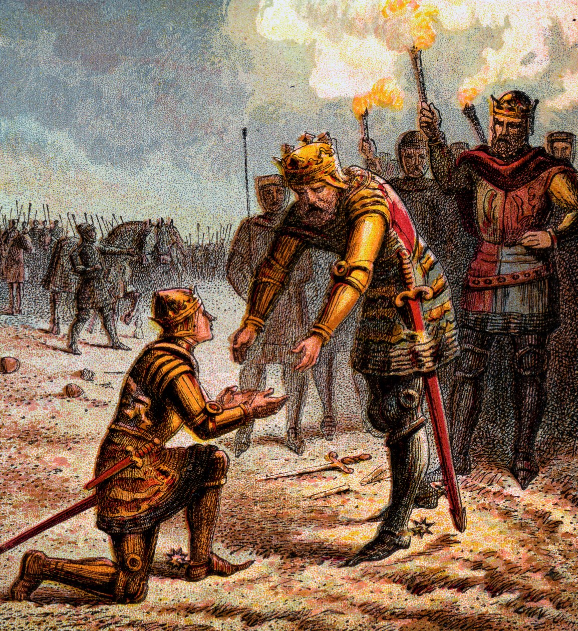 The Black Prince At Crecy, 1346, c1850 alkotó: Unbekannt