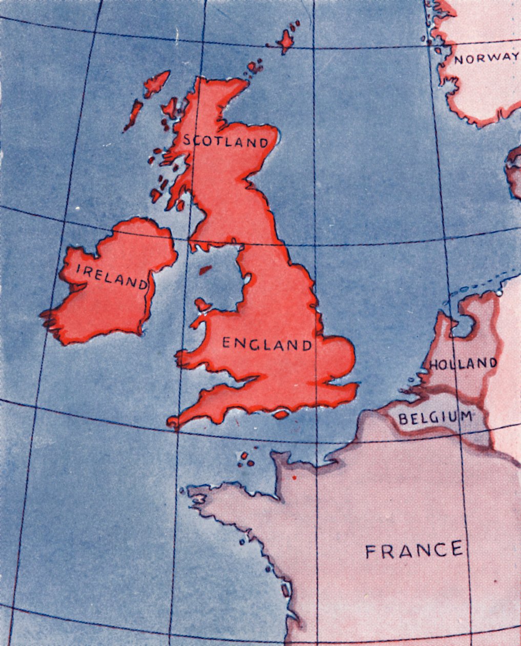 A Brit-szigetek és Franciaország, Belgium és Hollandia délben, 1935 nyár közepén alkotó: Unbekannt