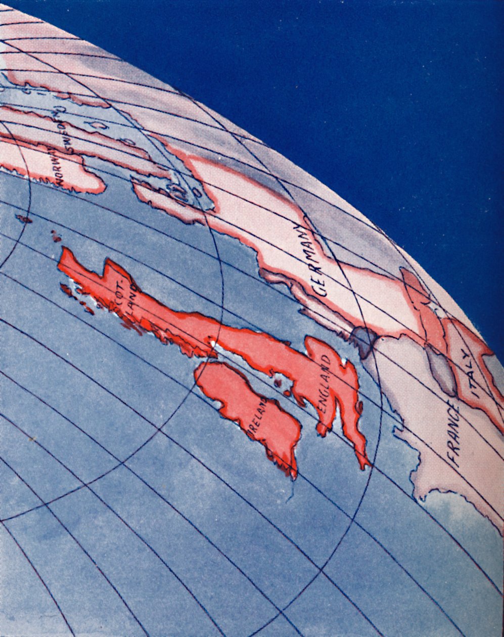 A Brit-szigetek és Észak-Európa 18:00 órakor, 1935. alkotó: Unbekannt