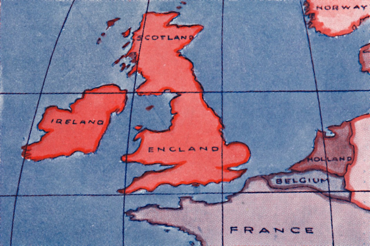 A Brit-szigetek és Észak-Európa délben 1935 tavaszán vagy őszén alkotó: Unbekannt