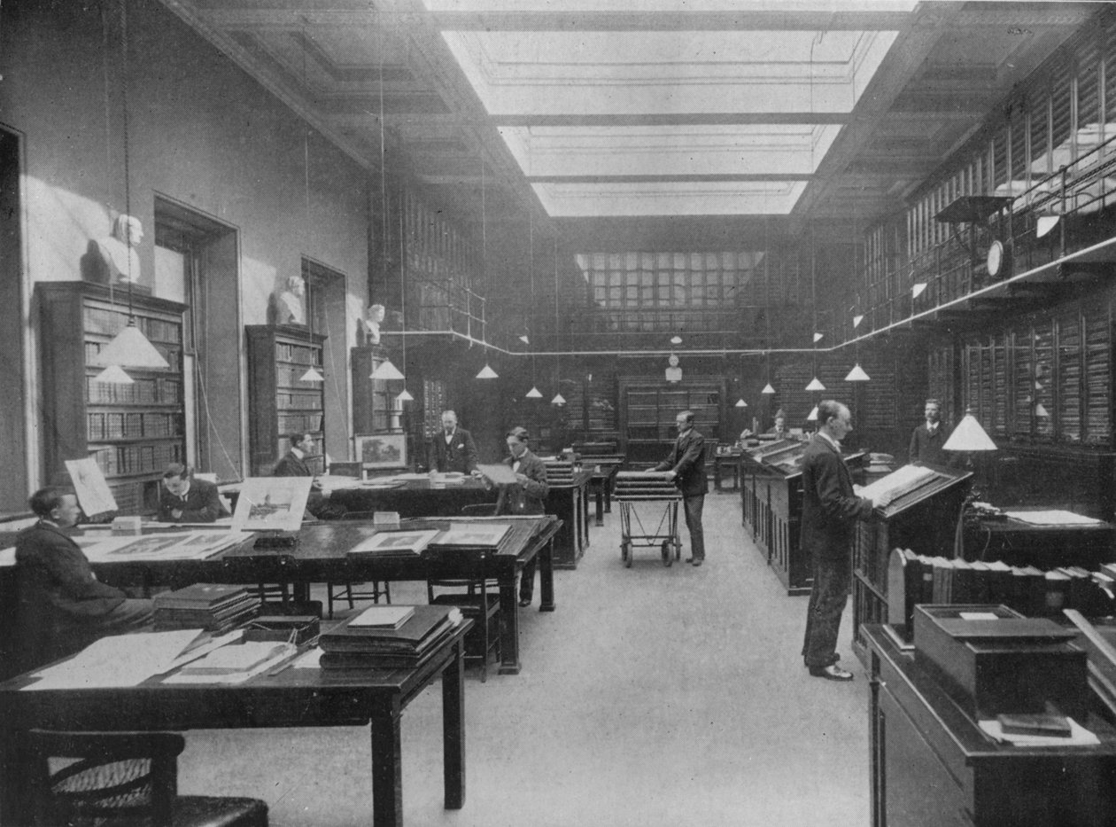 A British Museum Print Room, 1901 alkotó: Unbekannt