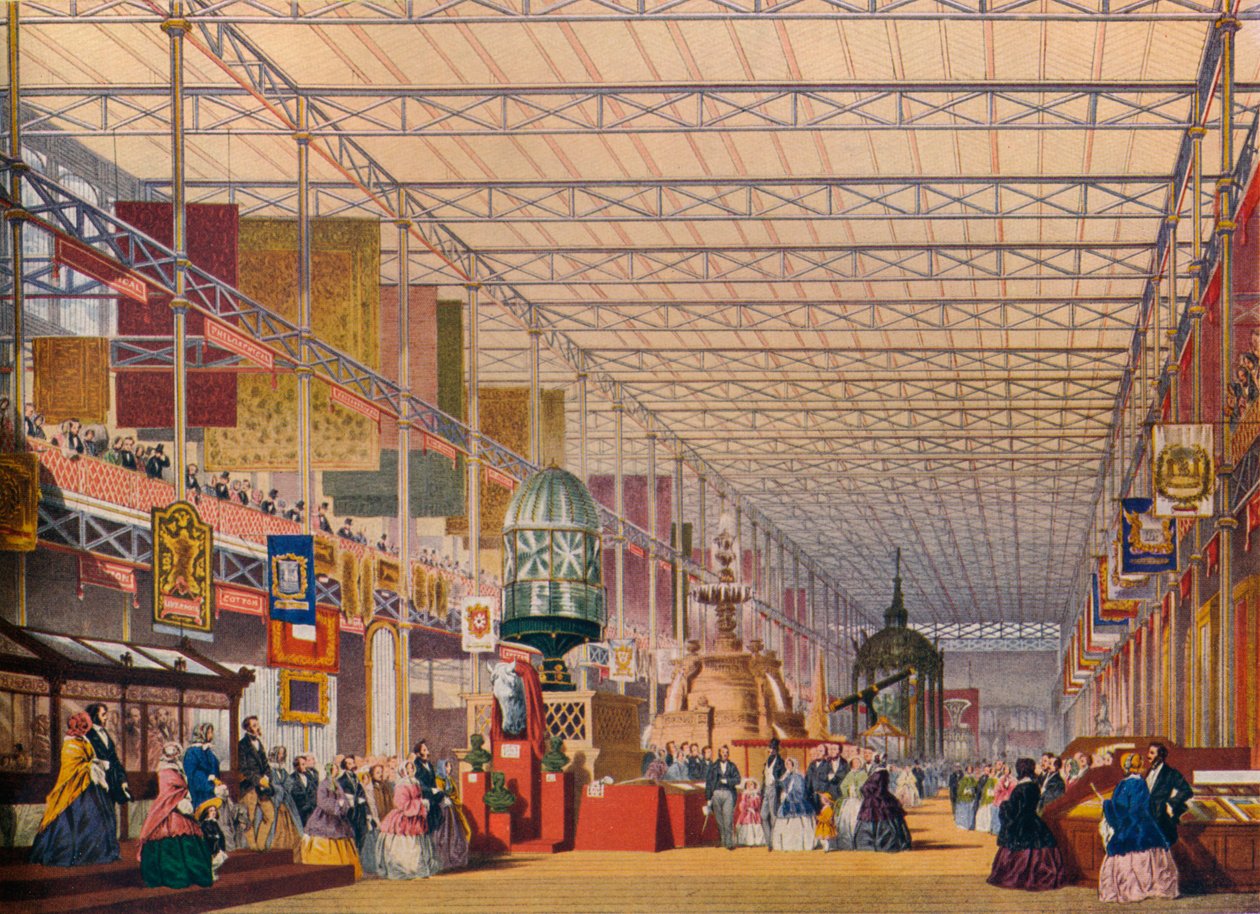 A brit hajó az 1851-es nagy kiállításon, The Crystal Palace, 1854 alkotó: Unbekannt