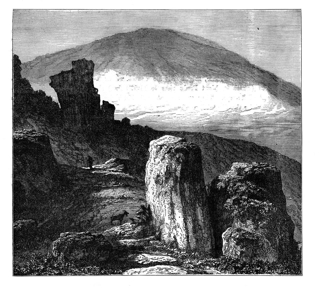 A Brocken vagy Blocksberg, Harz-hegység, Németország, 1890 körül alkotó: Unbekannt