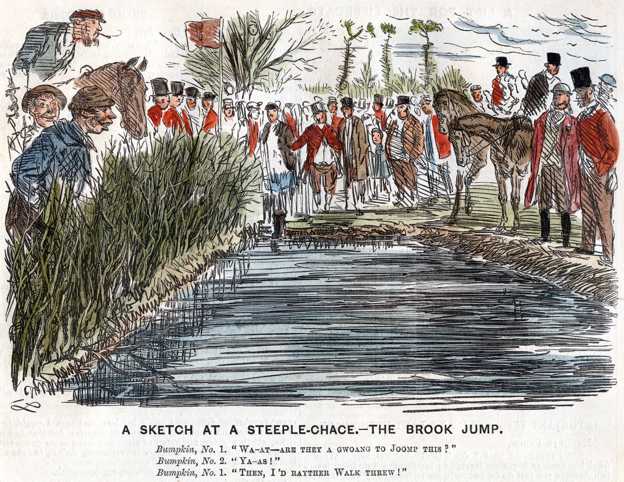 The Brook Jump, 1863 alkotó: Unbekannt