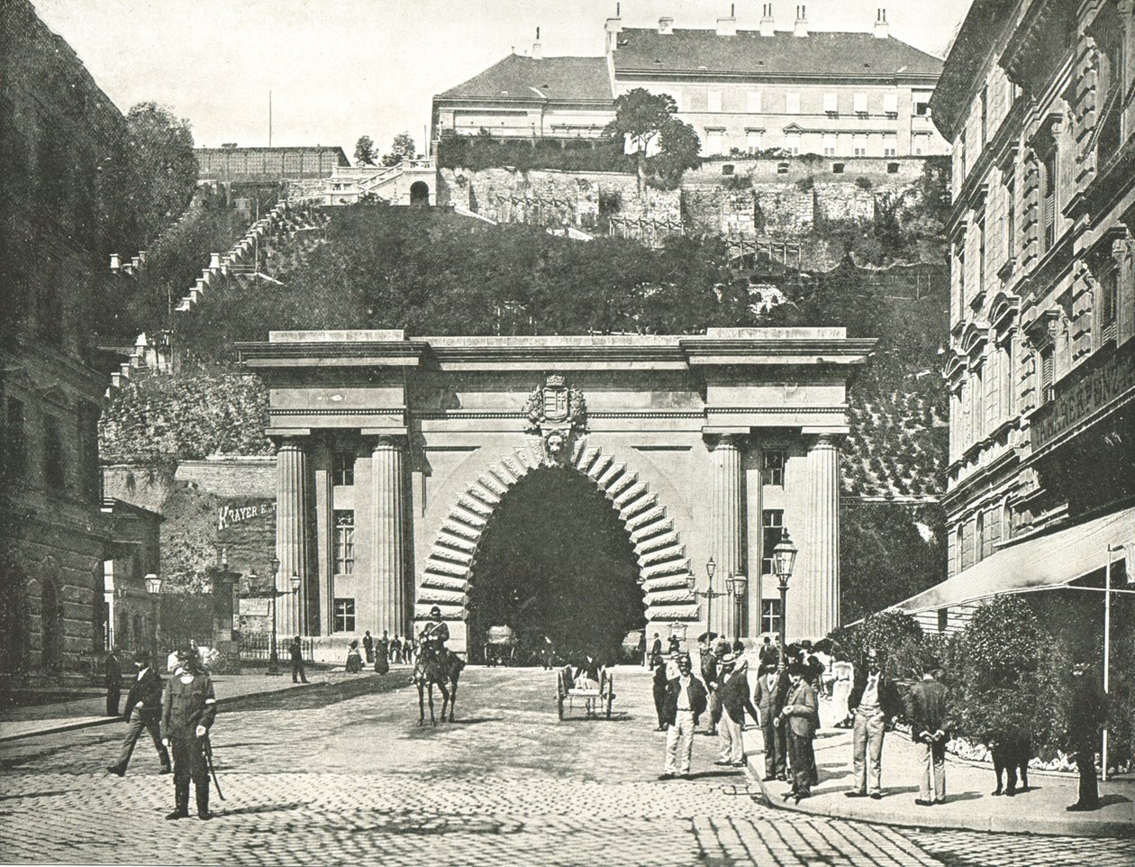 A Budai Váralagút, Budapest, Ausztria-Magyarország, 1895. alkotó: Unbekannt