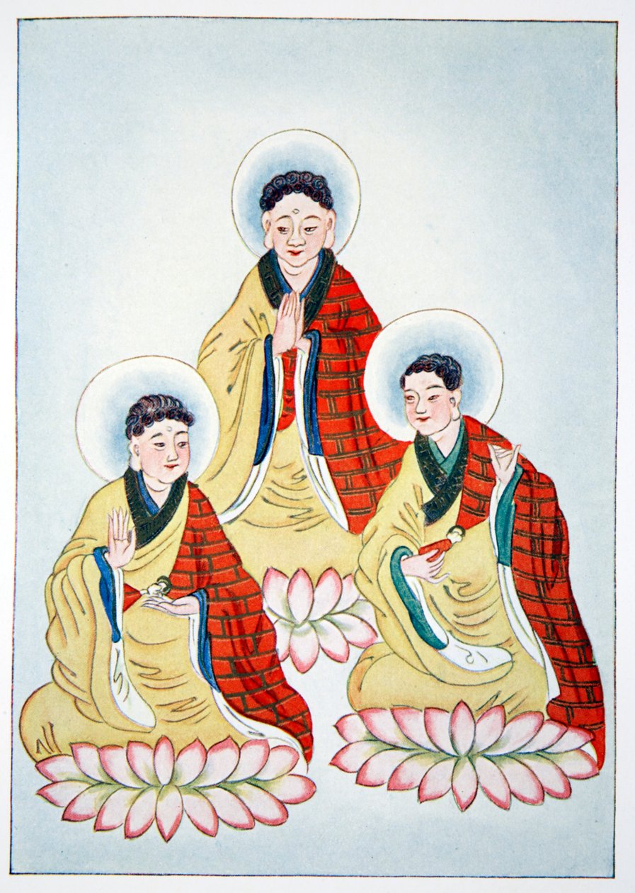 A buddhista triász, 1922 alkotó: Unbekannt