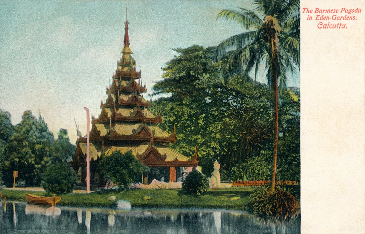 A burmai pagoda az Eden-Gardensben. Kalkutta, 1900 alkotó: Unbekannt