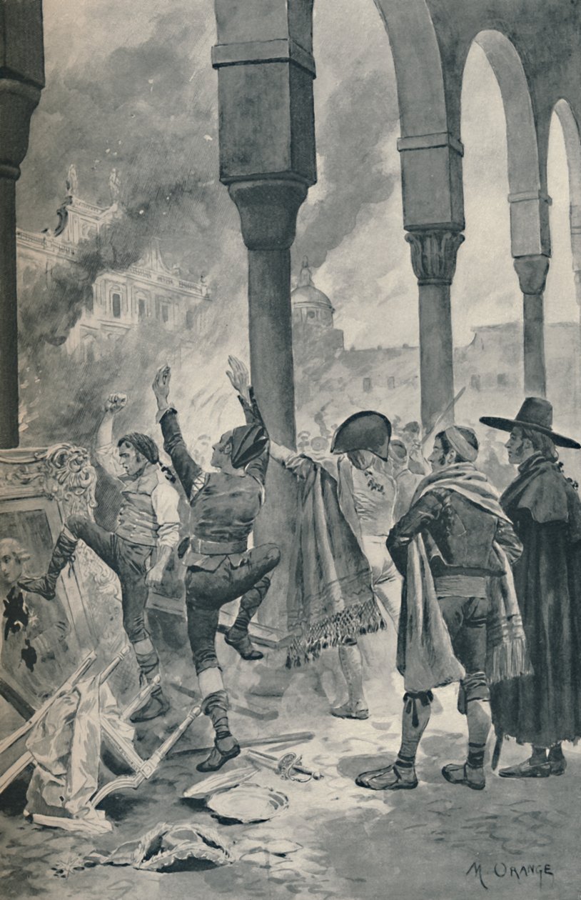 A Godoy-palota felgyújtása Madridban, 1896 alkotó: Unbekannt