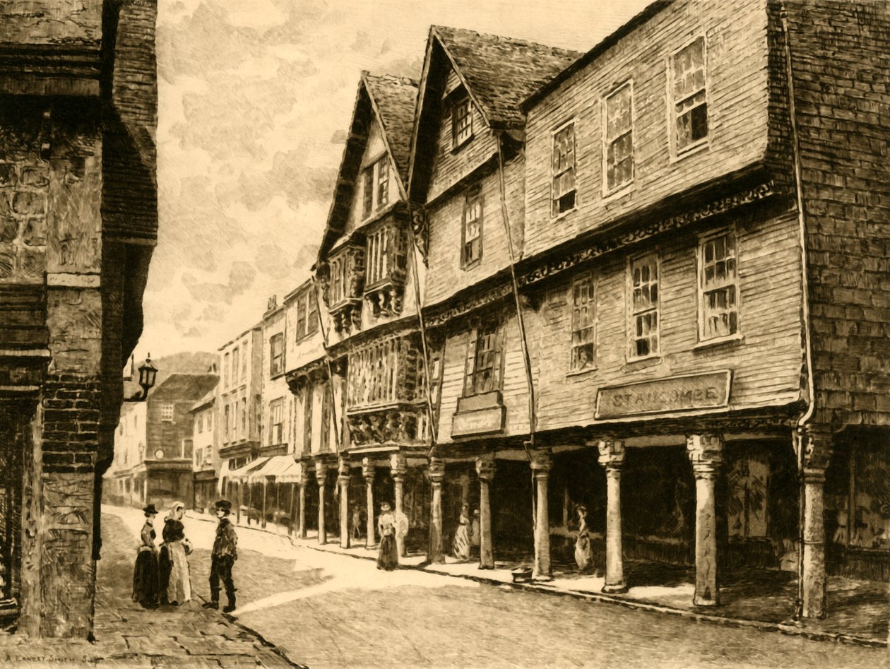 The Butterwalk, Dartmouth, 1898. alkotó: Unbekannt