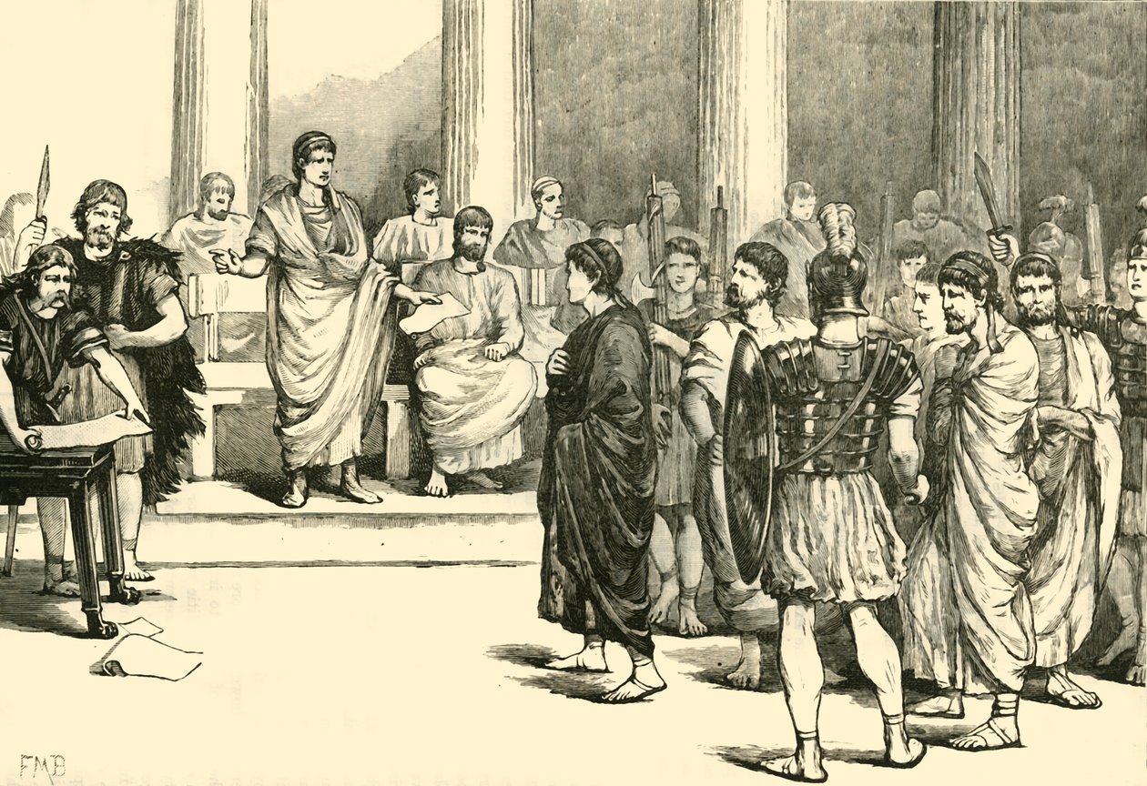A katilini összeesküvők a szenátus előtt, 1890. alkotó: Unbekannt