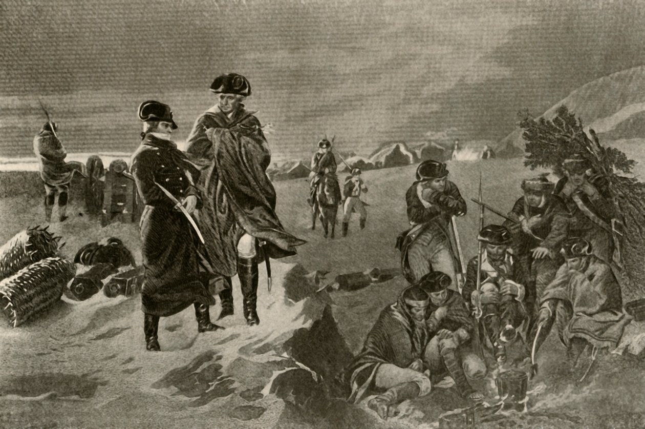 A Valley Forge-i tábor. Tiszti köpenyek és holland takarók katonáknak, c1777, 1937. alkotó: Unbekannt