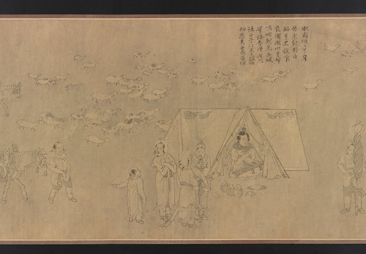 Cai Wenji fogsága, Ming-dinasztia, 14-15. alkotó: Unbekannt