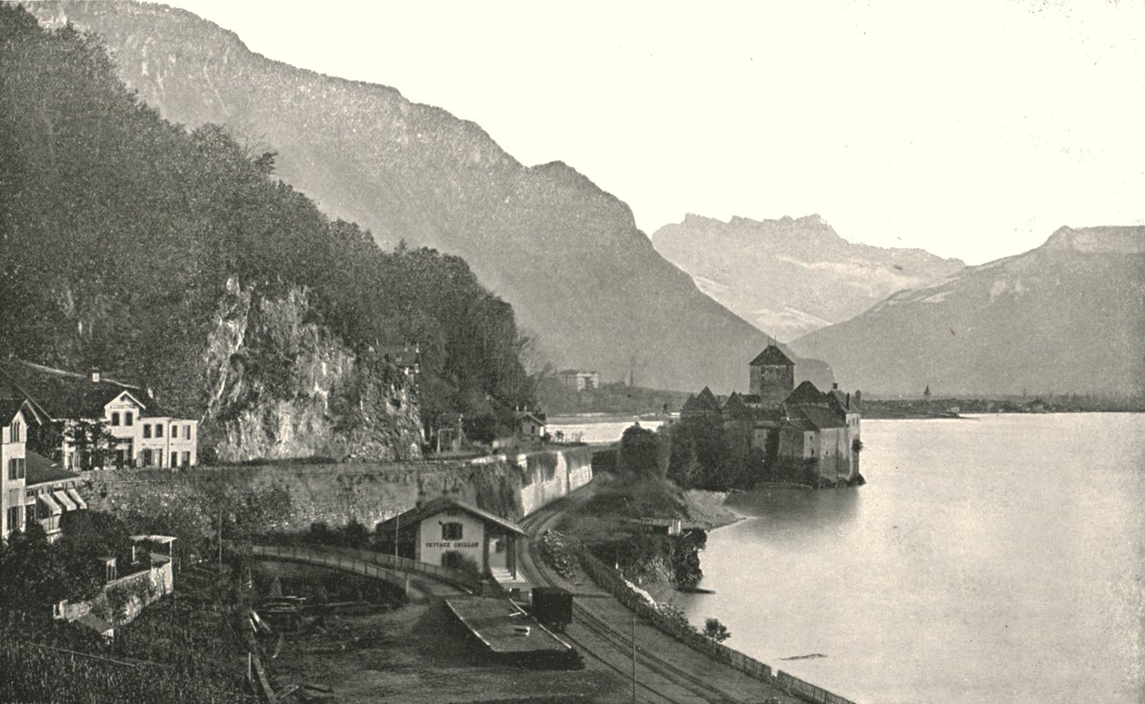 A chilloni kastély, Svájc, 1895. alkotó: Unbekannt