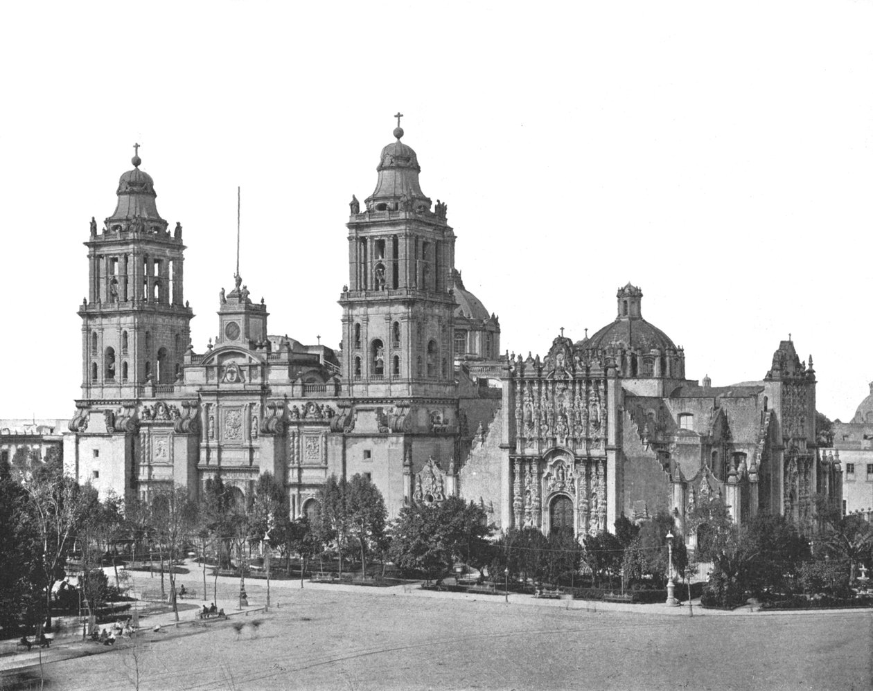 Katedrális, Mexikóváros, Mexikó, 1900. alkotó: Unbekannt