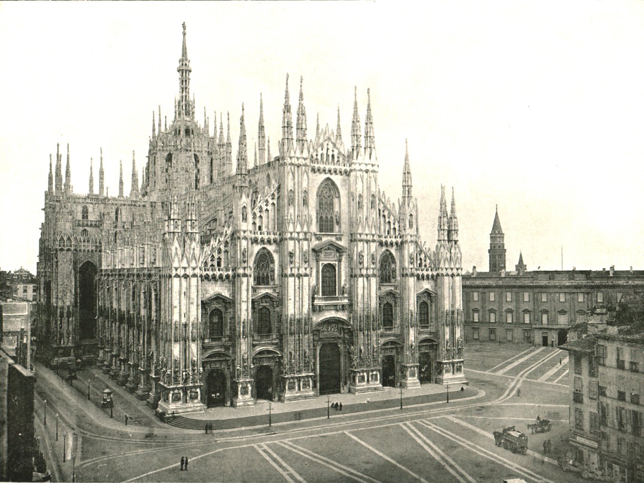 A katedrális, Milánó, Olaszország, 1895. alkotó: Unbekannt