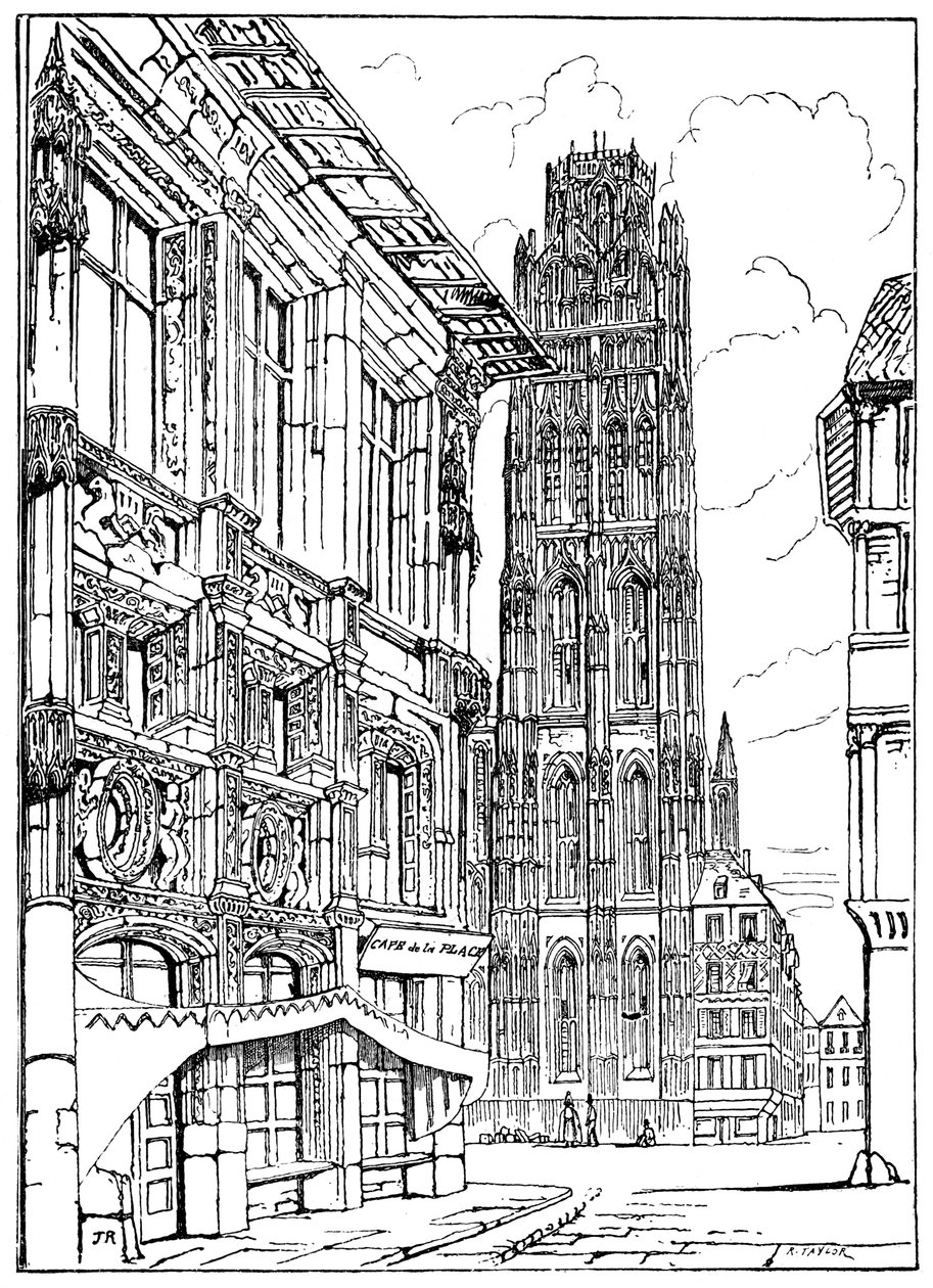 A katedrális tornya, Rouen, 1835-1900 alkotó: Unbekannt