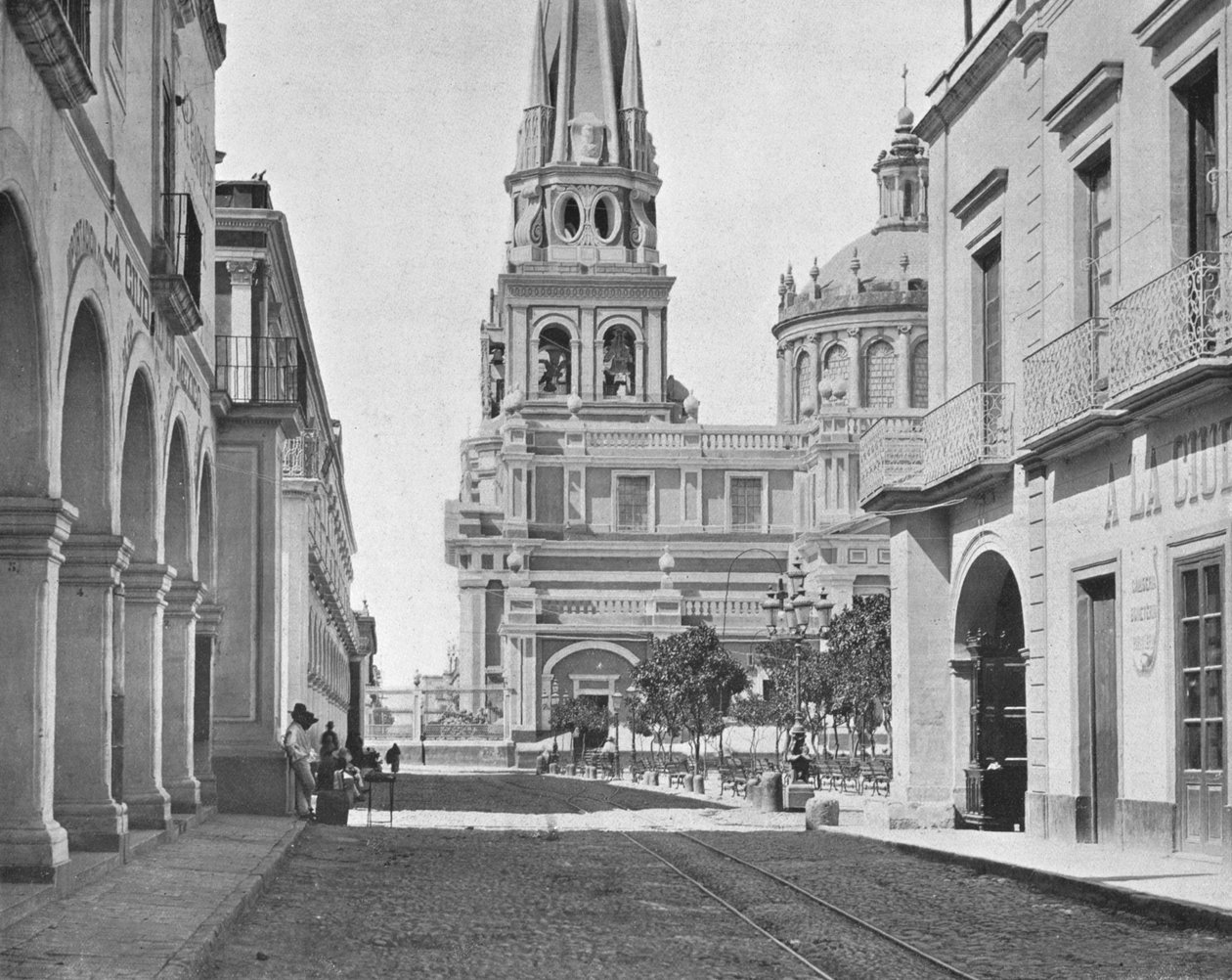 A katedrális Guadalajarában, Mexikóban, 1900 körül. alkotó: Unbekannt
