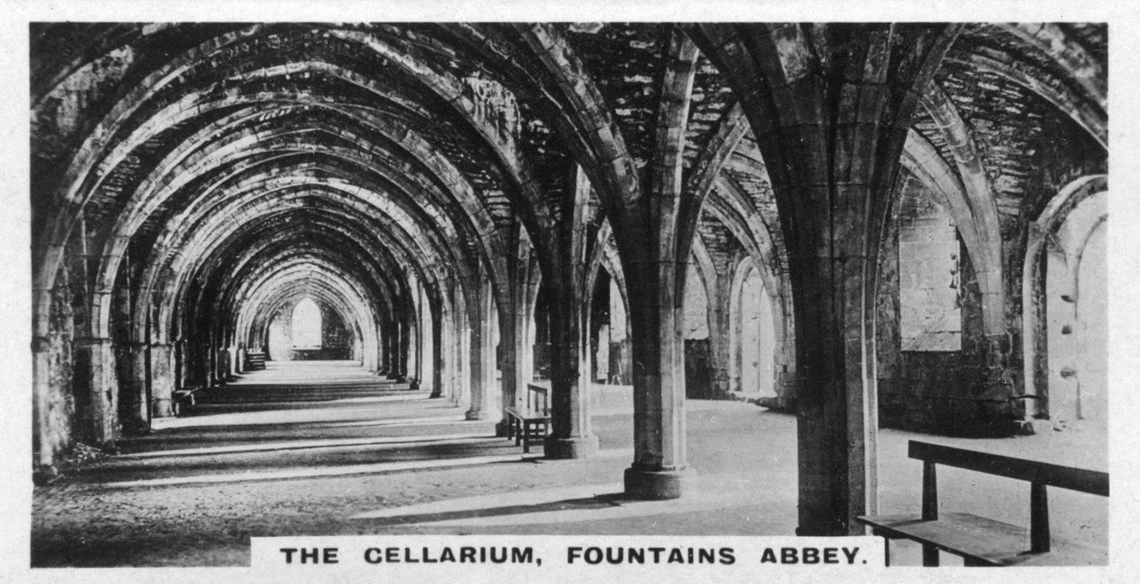 The Cellarium, Fountains Abbey, Yorkshire, 1920-as évek alkotó: Unbekannt