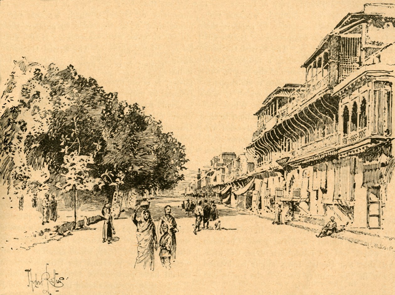 A Chandni Chowk, Delhi, India, 1890. alkotó: Unbekannt