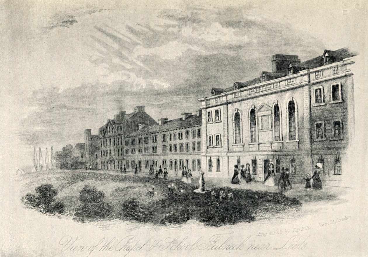 A kápolna és iskolák, Fulneck Leeds mellett, 19. század, 1947. alkotó: Unbekannt