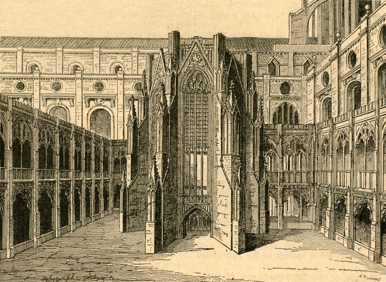 Az Old St. Pauls káptalanháza, Hollar nézetéből, 1897. alkotó: Unbekannt
